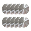 (10 Pack) 14 Inch Diamond Concrete Blade Dry or Wet Cutting Saw Blades for Masonry Brick Block Concrete Stone(14"-10PCS)