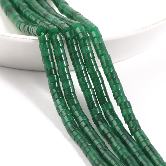 150Pcs 4×2mm Natural Green Agate Spacer Stone Beads - Image 6