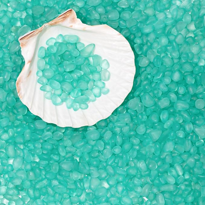 QEQEKAKA Sea Glass Stones for Crafts About 1LB Glass Pebbles Gemstones Bulk for - Image 7