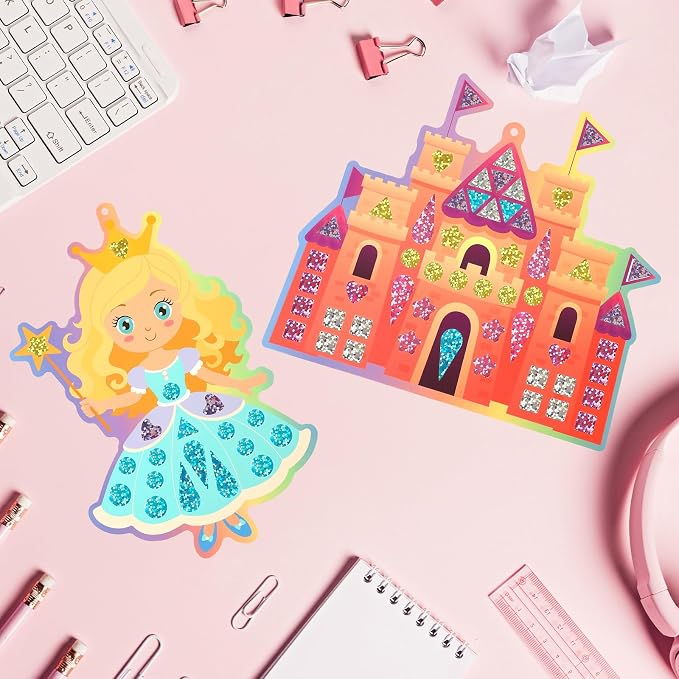 JULEASEL Mirror Mosaic Princess Unicorn Craft Kit, Gift - Image 5