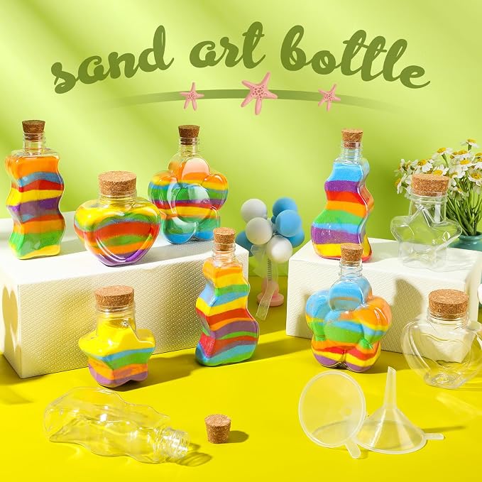 Shappy 100 Pcs Plastic Sand Art Bottles - Image 3