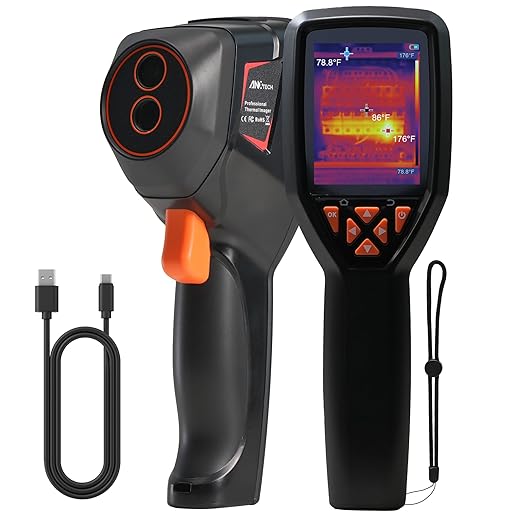 Handheld Thermal Camera, 320x240 Super Resolution, Mini Thermal Imager with -4°F~1022°F, 25 Hz, 120x90 IR Resolution Infrared Imager with PC Analysis for Home Inspection HVAC Maintenance
