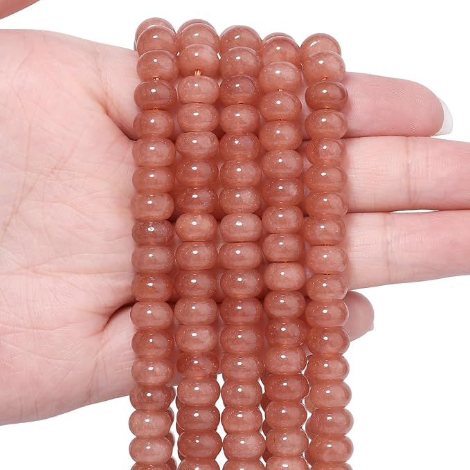 Songxi 5x8mm Natural Sun Stone Rondelle Beads, Gemstone by SongXi