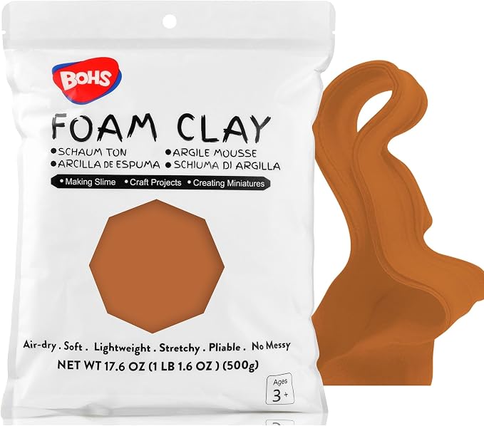 BOHS Chocolate Brown Modeling Foam Clay - 500g by BOHS