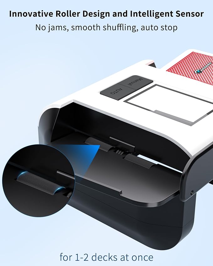 ADZERD Automatic Card Shuffler for Seniors, Rechargeable One Press, Quiet - Image 6