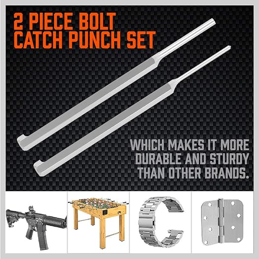 Premium 7-Piece Roll Pin Starter Punch and Bolt Catch Install Punch Set - 1/16, 5/64, 3/32, 1/8-inch