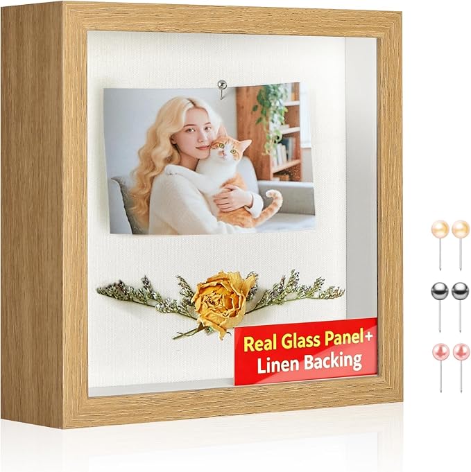 6x6 Small Shadow Box Picture Frame by MUXIUNT