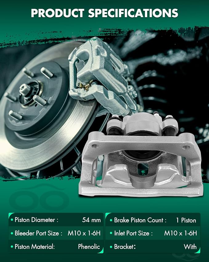 SCITOO Rear Left Brake Caliper With Bracket 18-B4837 Compatible For Chrysler Aspen 2007-2009 For Dodge For Durango 2004-2009 For Dodge Ram 1500 2002-2010 For Ram 1500 2011-2018