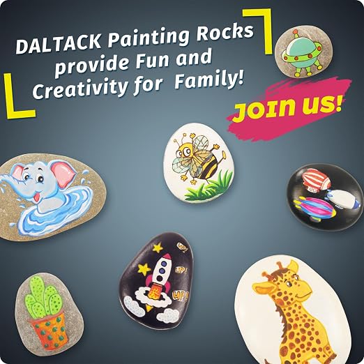 DALTACK 20 Pcs Large Rocks for Painting, Natural River Rocks, Flat River Rocks - Image 6