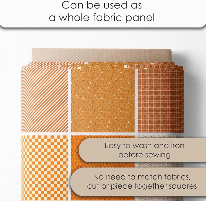 Cotton Satin Patchwork Fabric Panel – 35 Designs, 20×20 cm Squares, Single - Image 4
