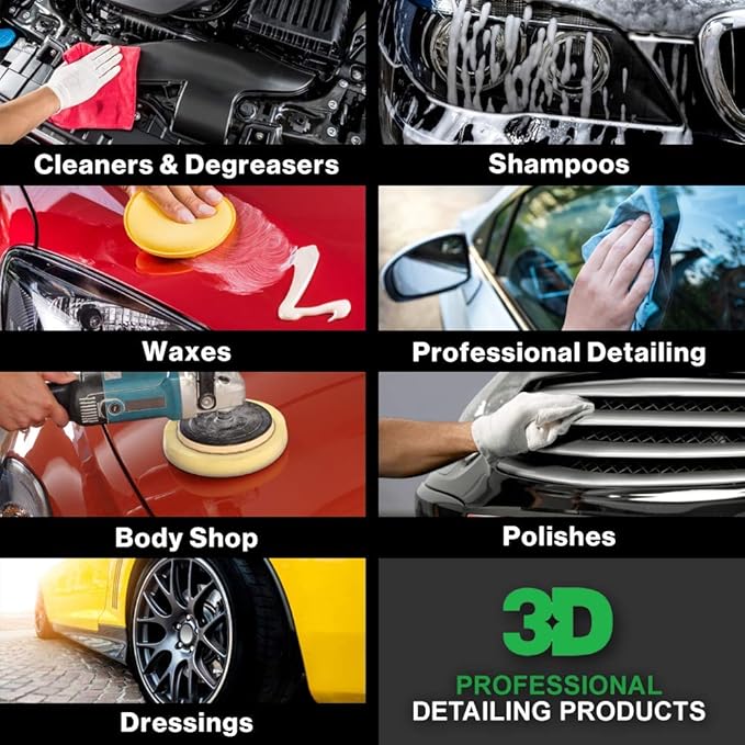 3D 5.5” Black Foam Cutting Pad – Heavy Cutting Buffing Pad for Paint Correction | Removes Swirls, Scratches & Oxidation | Rotary & DA Safe | USA Made