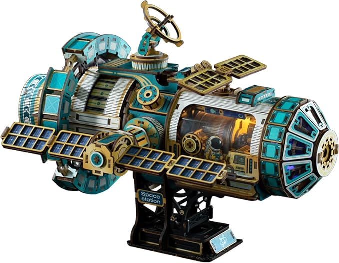 3D Wooden Puzzles International Space Station Model by LogicTwist