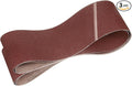 HARFINGTON 4 x 132 Inch Sanding Belts, 3 Pcs 80 Grit Aluminum Oxide Abrasive Belt Sander File Belt for Woodworking, Metal Polishing, Knife Sharpener