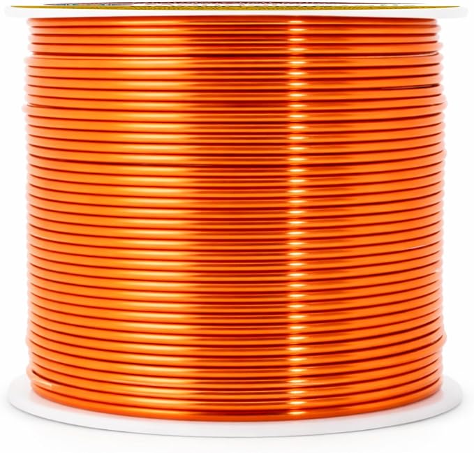 Mandala Crafts 18 Gauge Orange Anodized Aluminum Craft Wire, 100 FT | Colored - Image 2