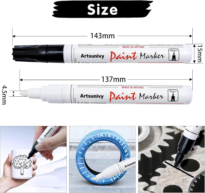 Artsunlvy Permanent Paint Pens Paint Markers - Image 4