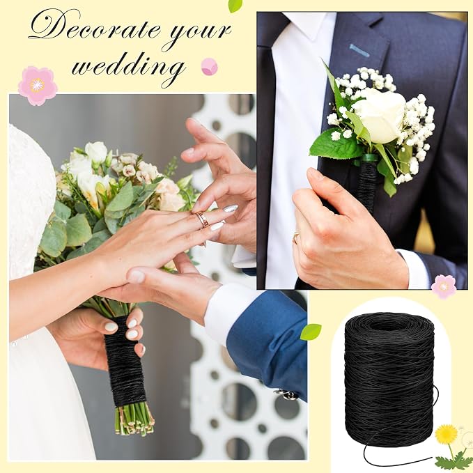 Syhood 1345 Feet Floral Vine Bind Wire Rustic Wrapping Wire - Image 6