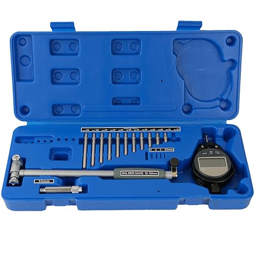 HDLNKAK Digital Bore Gauges Set, Cylinder Bore Gauge with LCD Digital Dial Indicator, 2"-6"/0.0005", Wide Selection of Anvils, Applications in Engines Cylinder Precision Measurement
