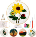 PYHIRRY Punch Needle Kits Adults Beginner Sunflower-with Tool, Fabric & Video by PYHIRRY