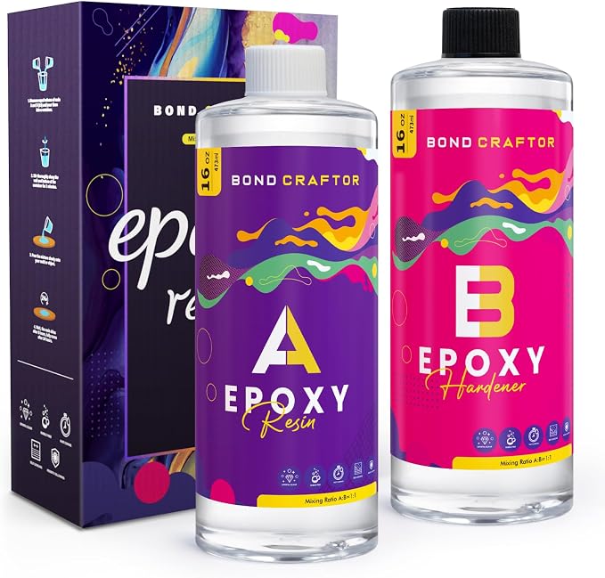 Bond Craftor Epoxy Resin Kit 32OZ, Resina Epoxica Kit by BondCraftor