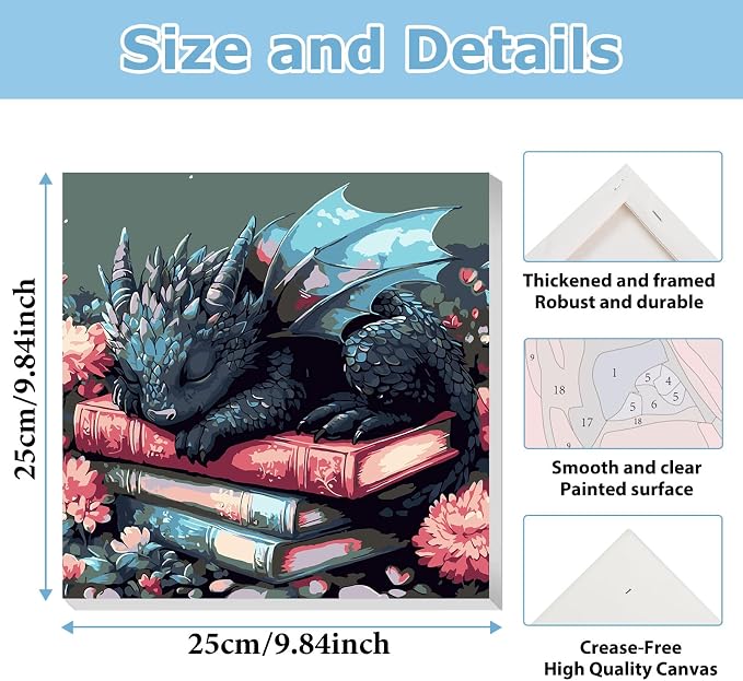 hkejoi Dragon Paint by Numbers Kit - Image 3