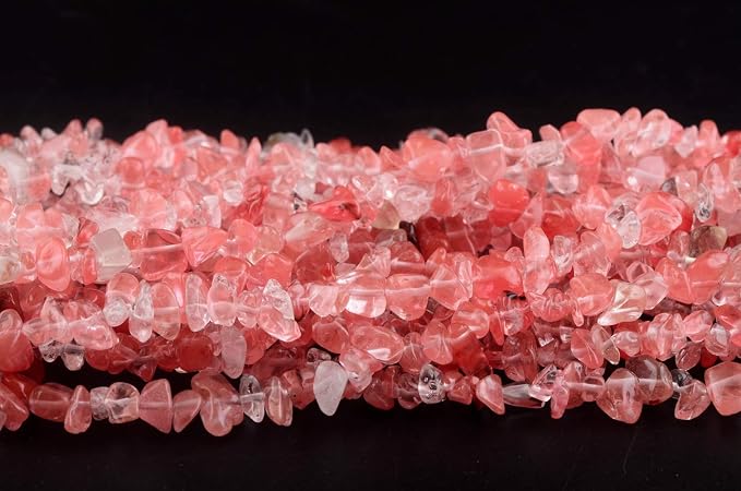 Natural Chip Stone Beads Watermelon Red 5-8mm About 400 Pieces Irregular - Image 4