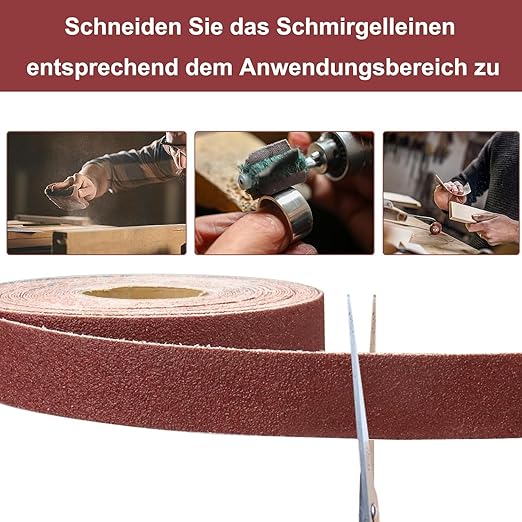 320 Grit Continuous Sandpaper Roll,1" x 32.15 Feet Emery Cloth Roll for Metalworking, Home Improvement, Sanding Automotive Plumbing