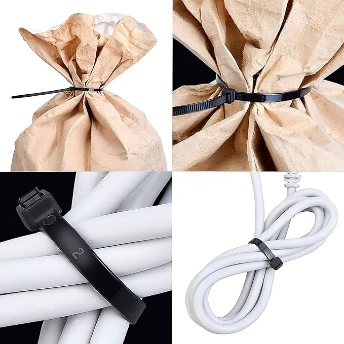 zip ties 14 inch Black Cable ties wraps 100 pcs/Pack outdoor use Long plastic ties with 60 Pounds tensile