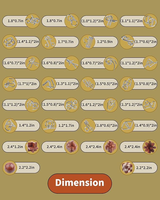 RLYLF 30pcs Brain Teaser Puzzles Game - Image 4