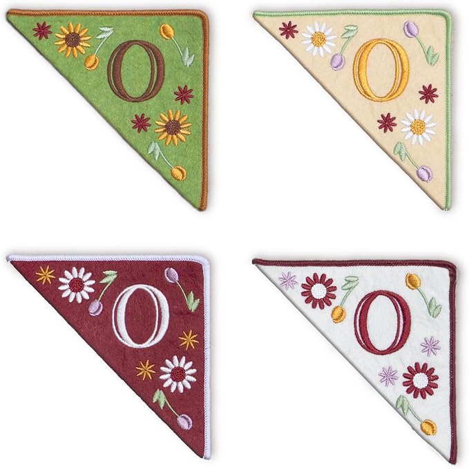 Personalized Embroidered Corner Mark, 4 Pack, Finished Initial Felt Bookmark by Unknown