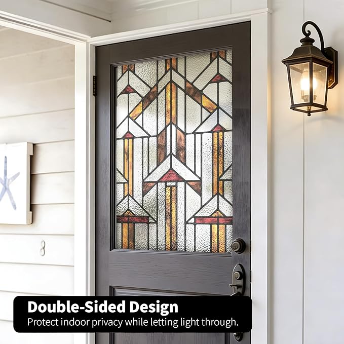 Faux Stained Glass Window Film, Decorative Window Privacy Film - Image 4
