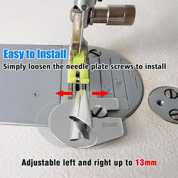 TOOVREN Universal Sewing Rolled Hemmer Foot 4PCS Rolled Hem Presser Foot - Image 4
