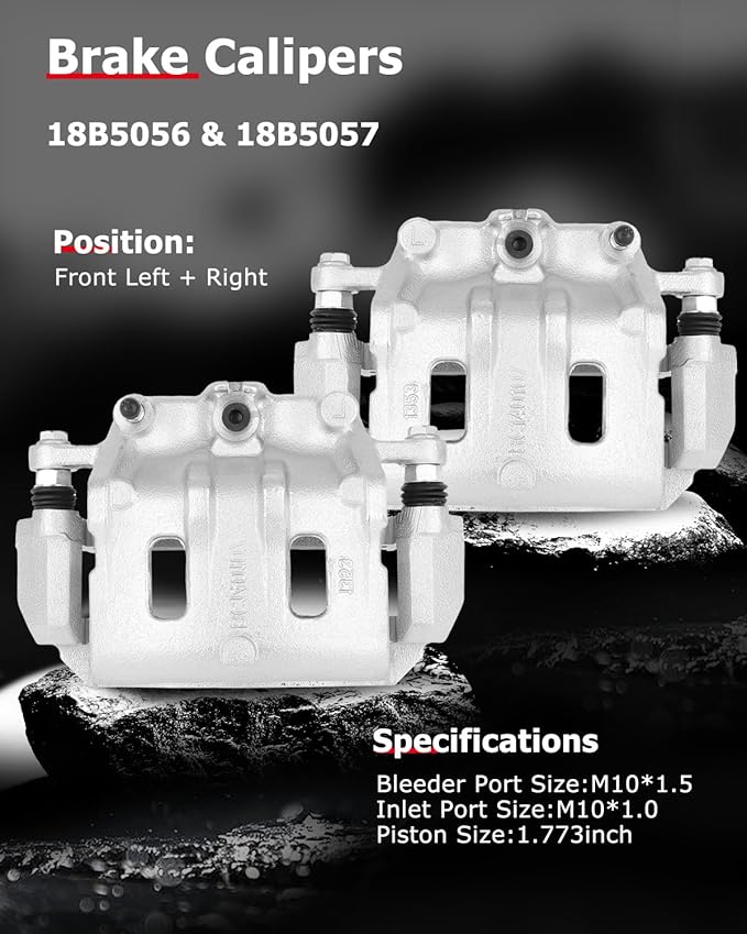 cciyu Front Left & Right Brake Calipers Assembly w/Bracket 18B5056 18B5057 For Chevy For Captiva Sport/For Equinox,For Pontiac For Torrent,For Saturn For Vue,For Suzuki For XL-7
