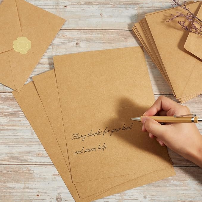50 Pack Kraft Paper A7 Envelopes - Image 5