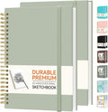 Forvencer 2 Pack Blank Spiral Notebook, 100GSM Thick Paper, Art Sketchbook by Forvencer