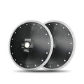 DT-DIATOOL Diamond Tile Blade 9 Inch 2pcs Diamond Turbo X Mesh Rim Segement Circular Saw Blade for Procelain Ceramic Stoneware Marble Granite Fits 5/8"-7/8" Arbor
