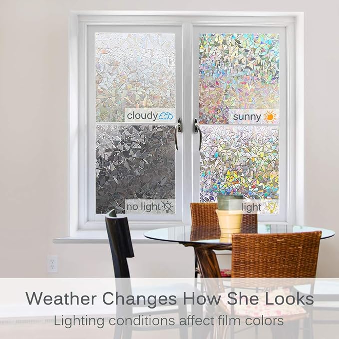Volcanics Window Privacy Film Static Window Clings Vinyl 3D Window Decals - Image 6