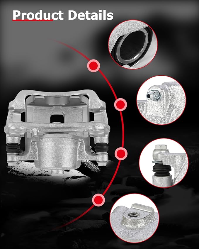 cciyu Front Left & Right Disc Brake Calipers w/Bracket 18B4880 18B4881 2005-2010 For Chevy For Cobalt,2007-2009 For Pontiac For G5,2005-2006 For Pontiac For Pursuit,2003-2007 For Saturn For Ion