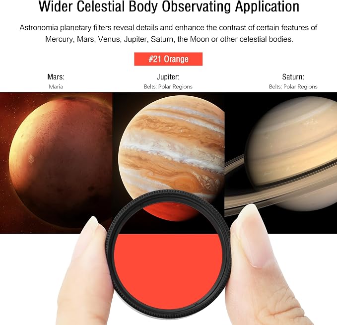 Astromania Telescope Planetary Color Filter 1.25 Inch #21 Orange | Compatible - Image 4