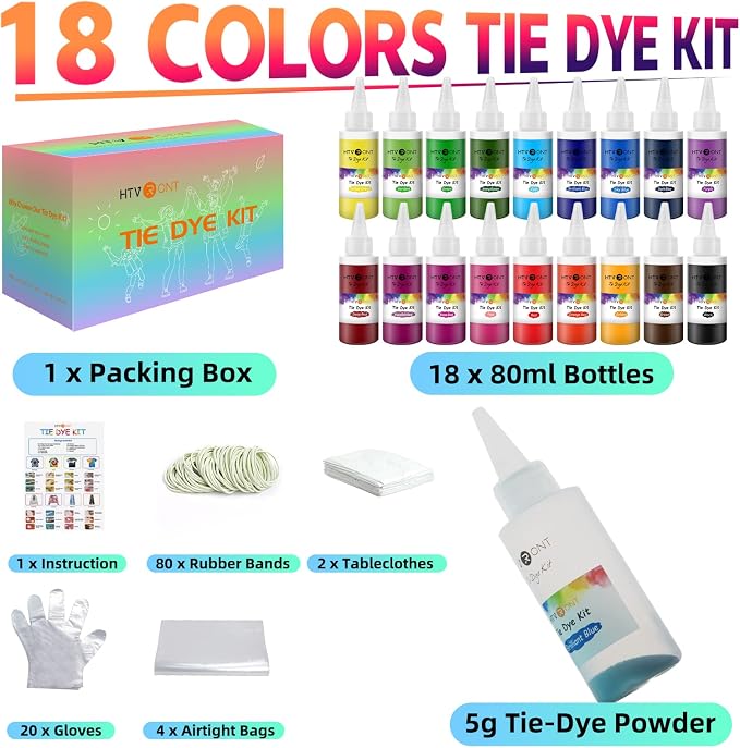 HTVRONT Tie Dye Kit for Kids and Adults - Image 5