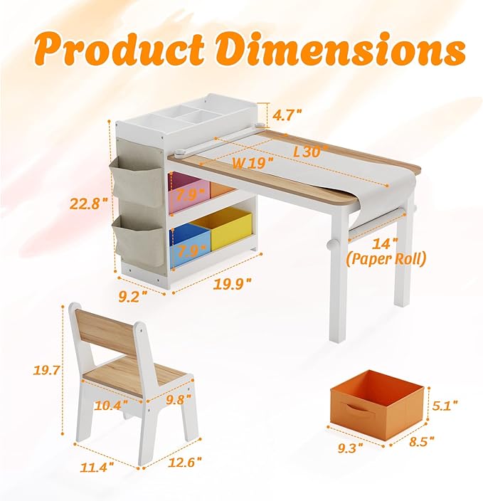 Kids Art Table and Chair Set - Image 2