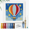 DOODLREAM Hot Air Balloon DIY Punch Needle Embroidery Kit by Doodlream