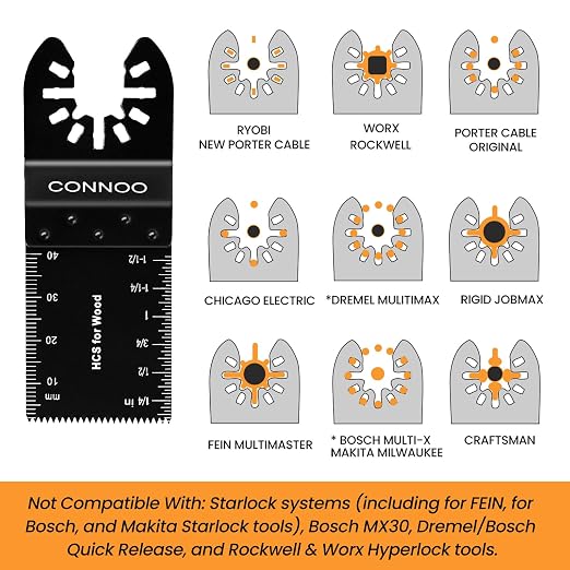 CONNOO 120 Pack Oscillating Saw Blades, Japanese Long Teeth, Quick Release - Image 3