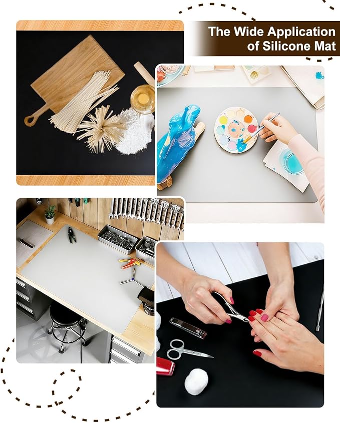 Art and Craft Silicone Mat, 24” x 16” x 2MM Large Crafting Sheet - Image 6