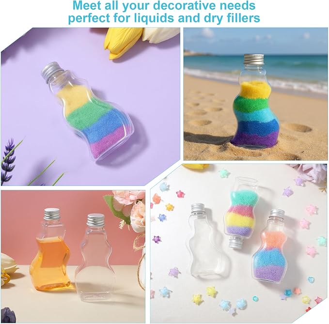 Pafeooui 45 Pack 2.5 Oz Plastic Sand Art Bottles - Image 7