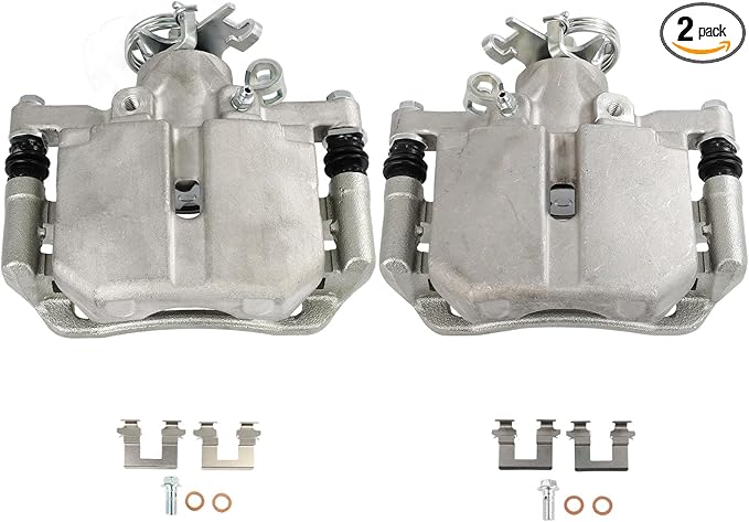 SCITOO 18B5014 18B5015 Rear Left & Right Disc Brake Calipers w/Bracket Fit For Buick For Lucerne 2006-2011,For Cadillac For DTS 2006-2011, Single Piston