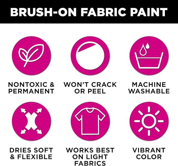Tulip Brush-On Fabric Paint, Create Permanent Designs, 4 oz - Image 3