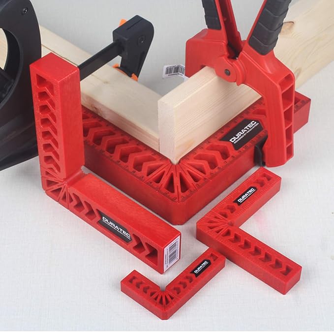 Positioning Squares, Woodworking Tool, Clamping 90 Degree Angles for Picture Frames, Boxes, Cabinets or Drawers (Set of 4) 6-Inch