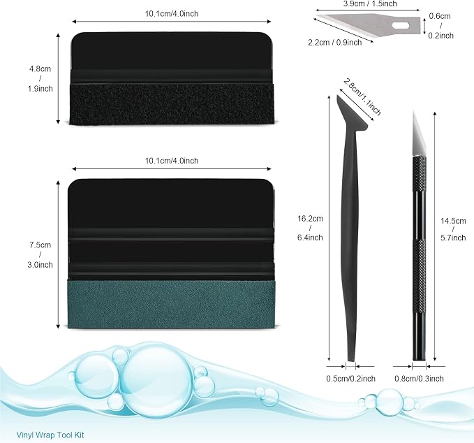 NEWISHTOOL Car Window Tint Installation Kit Vinyl Wrap Tools Wrapping Kit | - Image 3