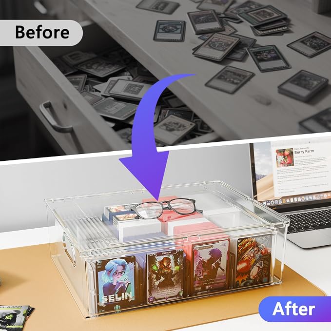 Trading Card Storage Box – Clear Large Card Organizer Holds 12000 Cards - Image 7