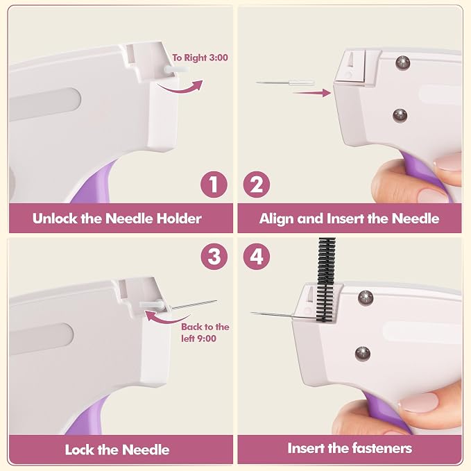 Stitch Gun for Clothes, Portable Handheld Tagging Gun for Clothing, Stitch - Image 4